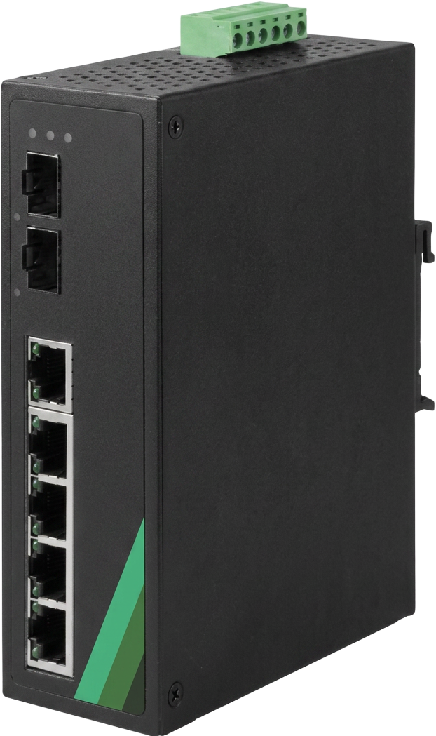 Switch PoE+ 7 portas (30W/porta) — DM-UMIATS-5RJ45-2SFP-24