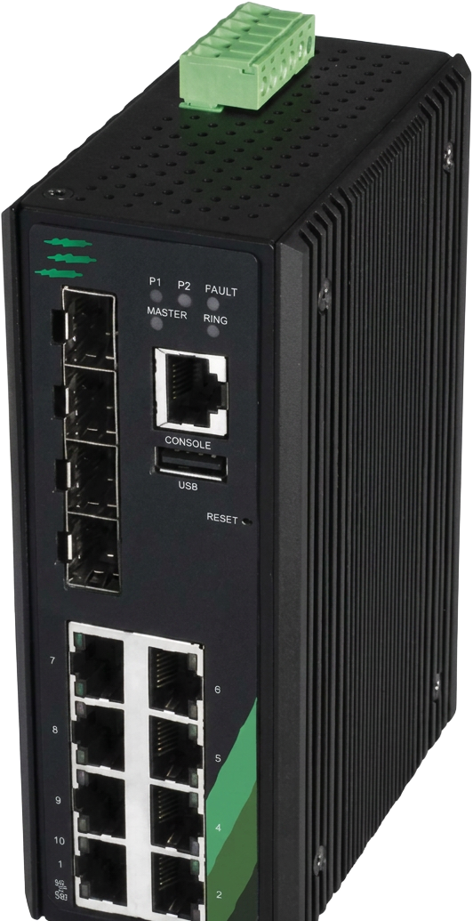 Switch Gerenciado 12 portas — DM-MIGS-8RJ45-4SFP