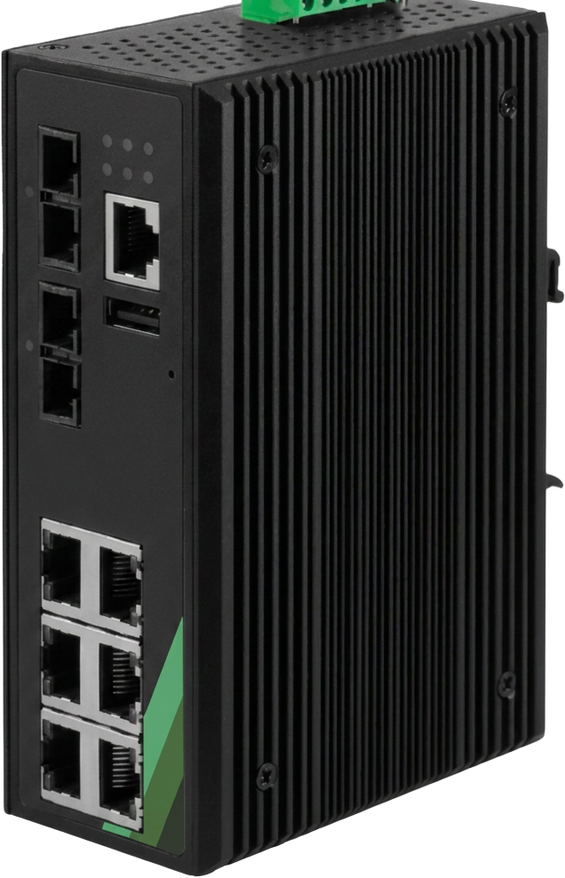 Switch Gerenciado 8 portas Fast Ethernet — DM-MIS-6RJ45-2FX
