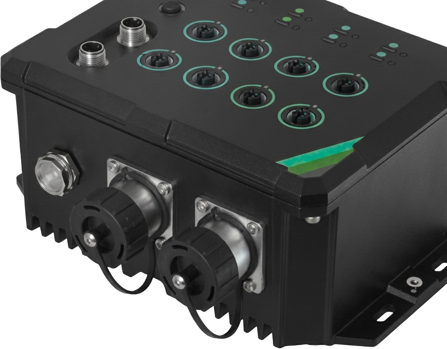 Switch M12 Gerenciado 10 portas — DM-MIHS-8M12-2SFP-12